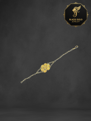 African Violet Gold Bracelet